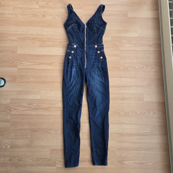 GUESS Reina Denim Jumpsuit - Picture 2 of 16